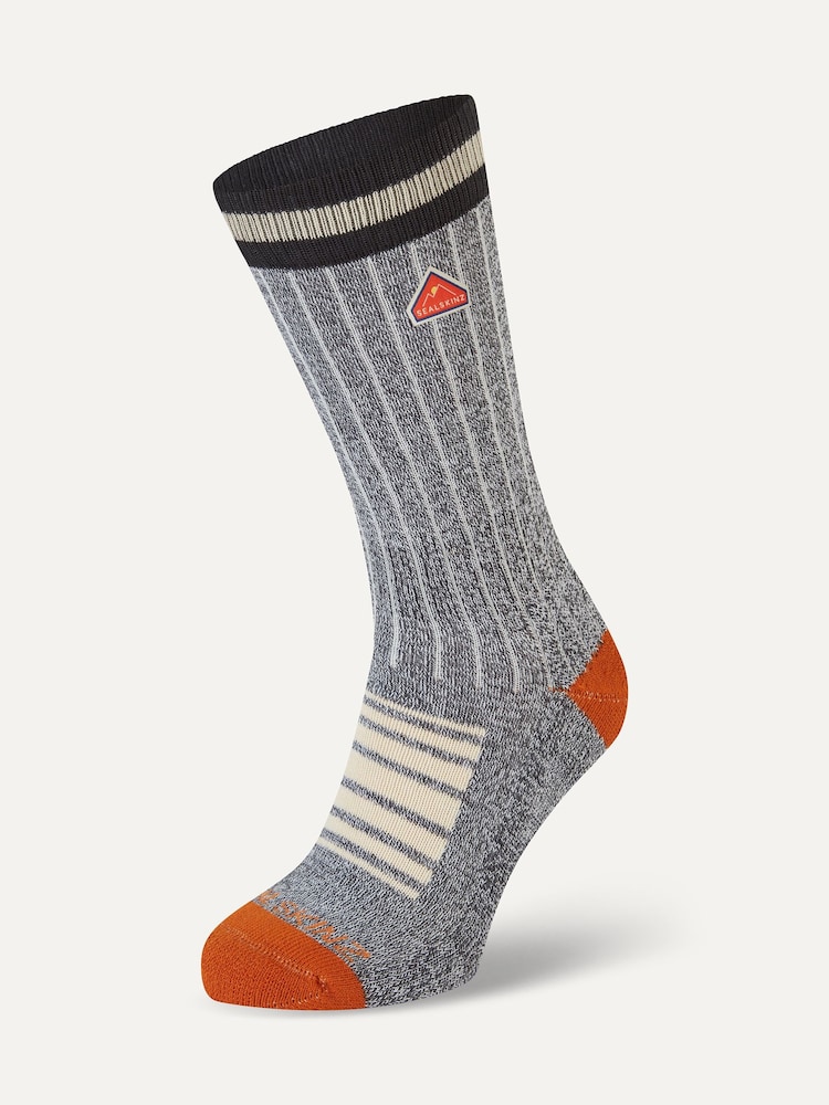siva - Sealskinz Clippesby Mid Length Lightweight Cotton Rib Hiking Socks - Slika 1 iz 2 siva - Sealskinz Clippesby Mid Length Lightweight Cotton Rib Hiking Socks - Slika 1 iz 2