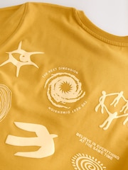 Yellow Sundance Valley Regular Fit Graphic Print Heavy Weight T-Shirt - Image 5 of 5