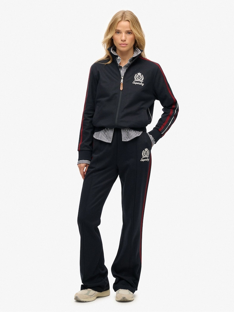 Superdry Blue Country Club Track Joggers - Image 2 of 7 Superdry Blue Country Club Track Joggers - Image 2 of 7