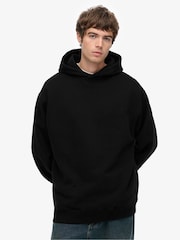 Superdry Black Blank Oversized Hoodie - Image 1 of 7