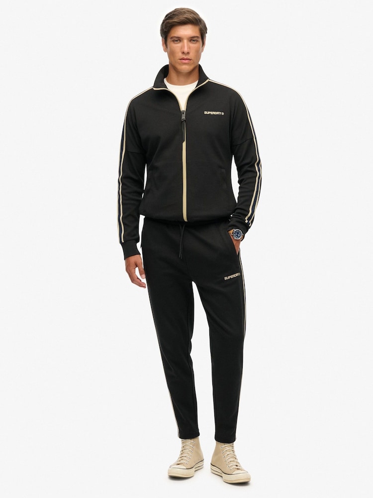 Superdry Black Tech Cult Joggers - Image 1 of 8 Superdry Black Tech Cult Joggers - Image 1 of 8