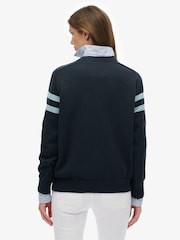 Superdry Blue Relaxed Stripe Knitted Jumper - Image 2 of 5