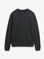 Superdry Black Athletic Embossed Sweattop - Image 5 of 5