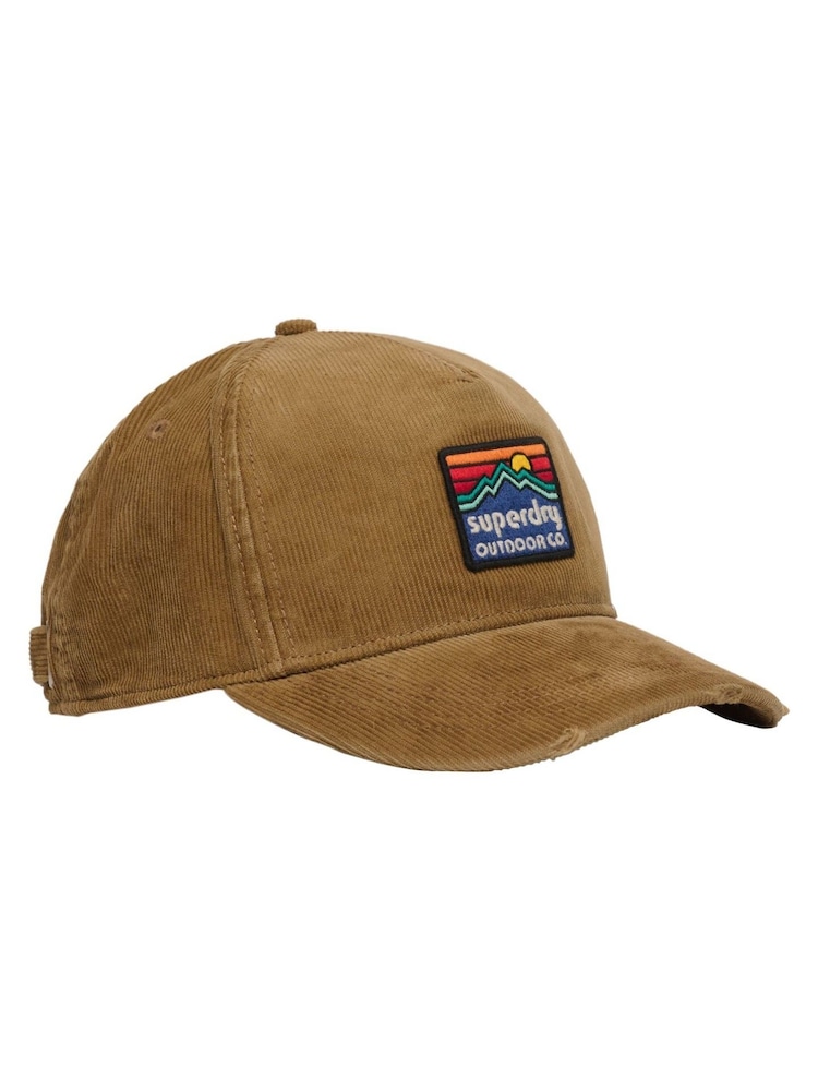 Superdry Brown Graphic Cord Trucker Cap - Image 1 of 5 Superdry Brown Graphic Cord Trucker Cap - Image 1 of 5