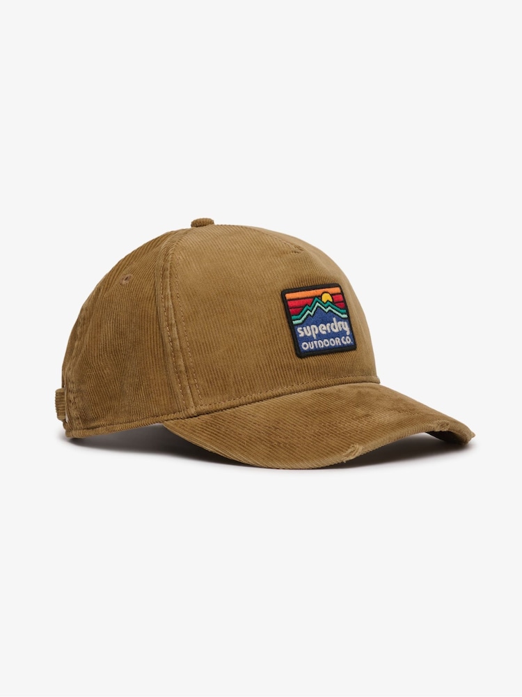 Superdry Brown Graphic Cord Trucker Cap - Image 2 of 5 Superdry Brown Graphic Cord Trucker Cap - Image 2 of 5
