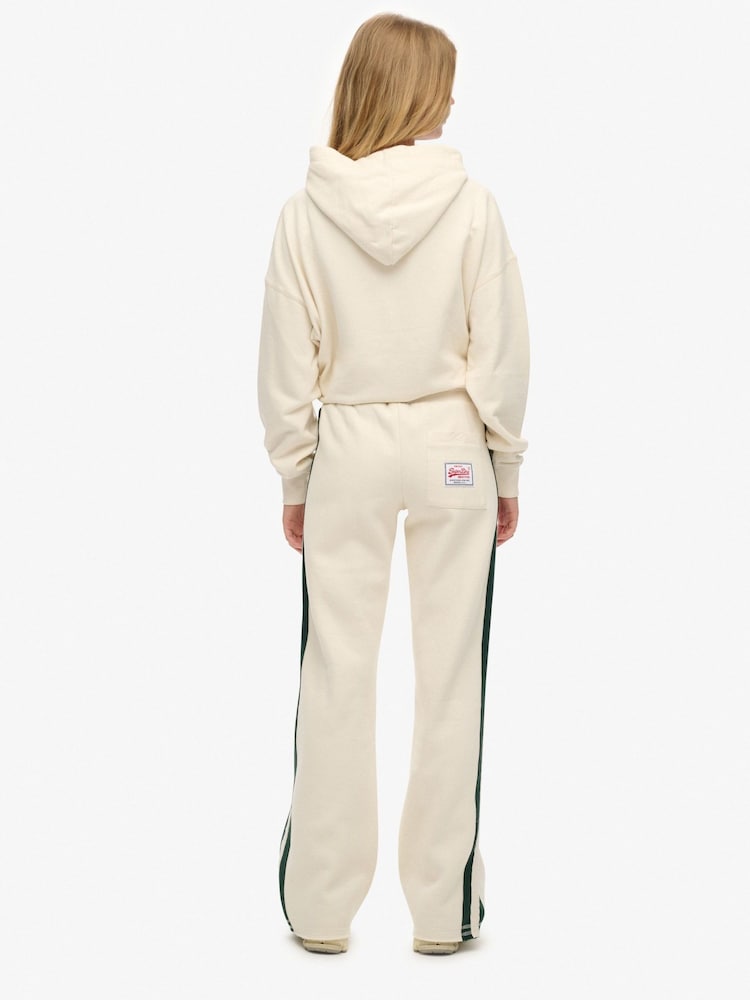Superdry White Athletic Essentials Hockey Joggers - Image 2 of 7 Superdry White Athletic Essentials Hockey Joggers - Image 2 of 7