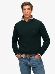 Superdry Green Essentials Cotton Jumper - Image 1 of 6