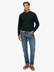Superdry Green Essentials Cotton Jumper - Image 3 of 6