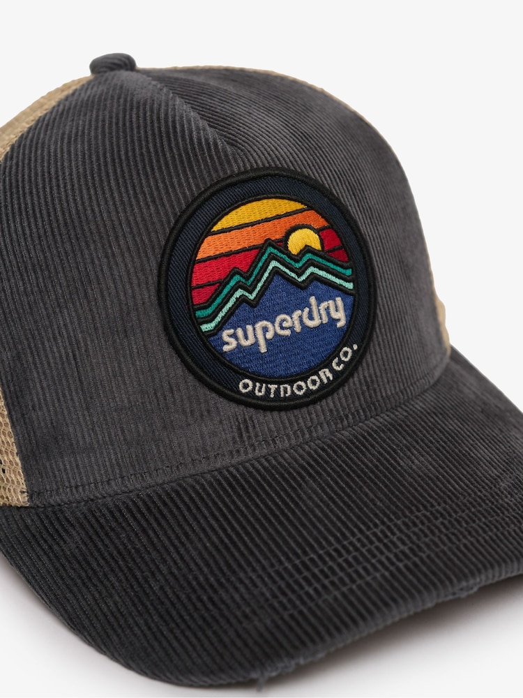 Superdry Blue Mesh Cord Trucker Cap - Image 5 of 5 Superdry Blue Mesh Cord Trucker Cap - Image 5 of 5