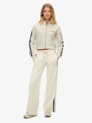 Superdry White Athletic Essentials Logo Track Jacket - Image 2 of 6