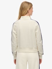 Superdry White Athletic Essentials Logo Track Jacket - Image 3 of 6