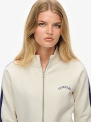 Superdry White Athletic Essentials Logo Track Jacket - Image 5 of 6