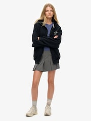 Superdry Blue Athletic Essentials Oversized Zip Hoodie - Image 5 of 6