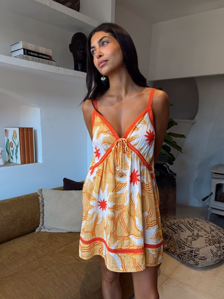 Never Fully Dressed Yellow Sun 100% Cotton Slip Dress - Image 1 of 9