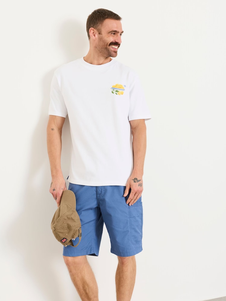 FatFace Burley Blue Lightweight Cargo Shorts - Image 5 of 5