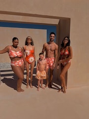 Never Fully Dressed Orange Sun Tummy Control Bandeau Swimsuit - Image 5 of 9