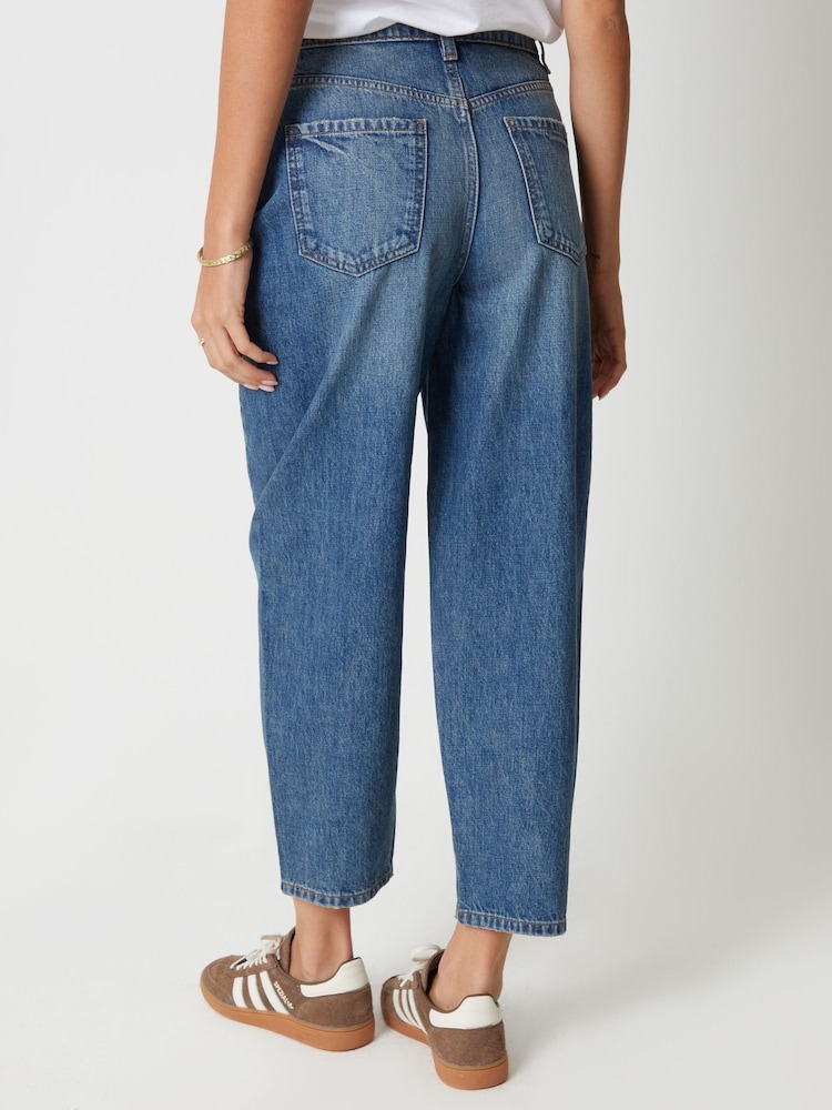 Threadbare Blue Barrel Leg Jeans - Image 2 of 4 Threadbare Blue Barrel Leg Jeans - Image 2 of 4