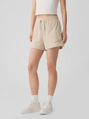 Gap Beige Pull On Logo Shorts - Image 1 of 5