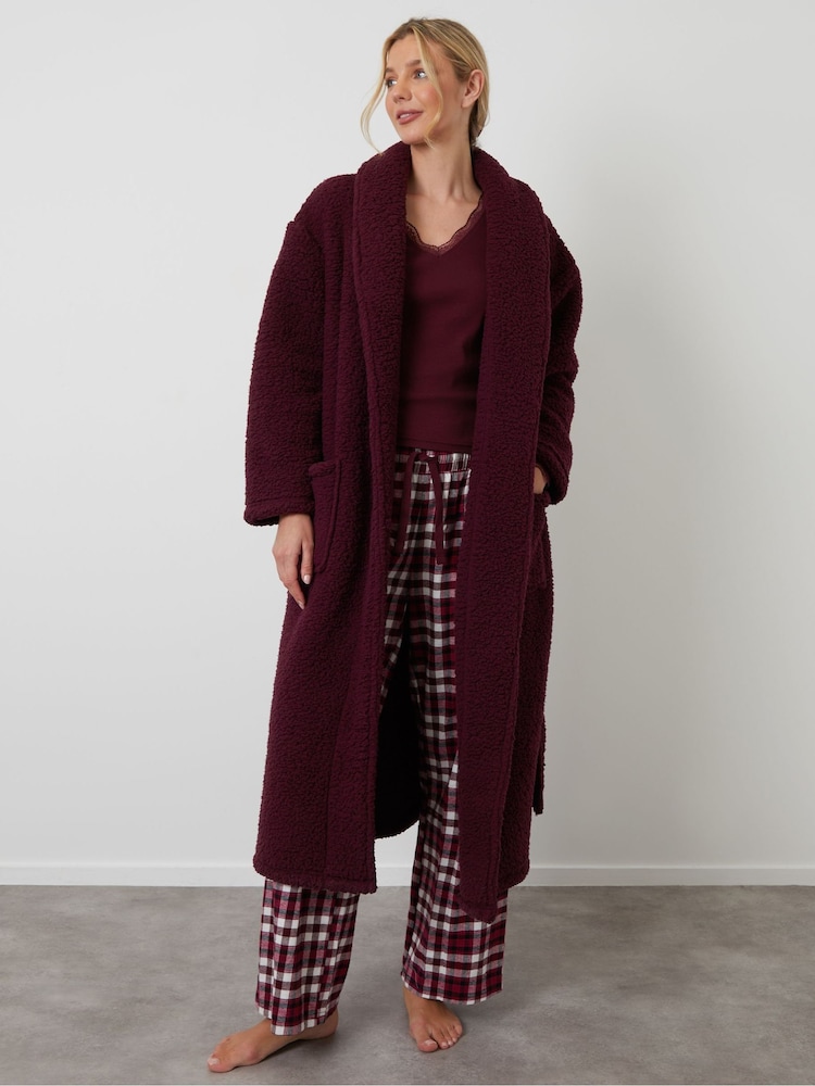 Threadbare Red Borg Dressing Gown - Image 1 of 4