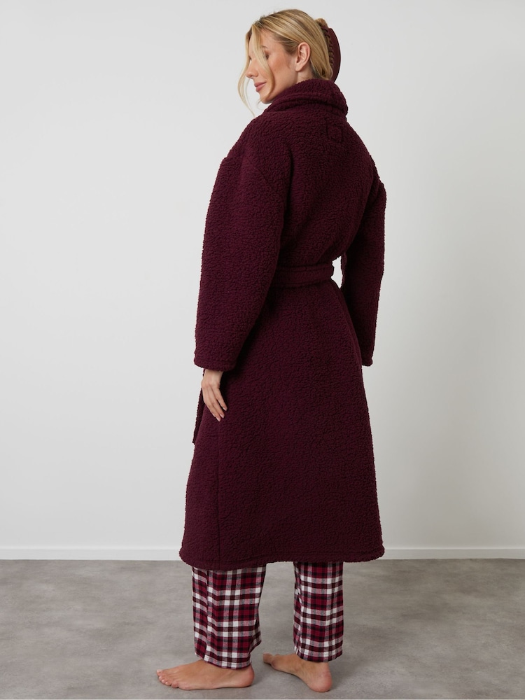 Threadbare Red Borg Dressing Gown - Image 2 of 4