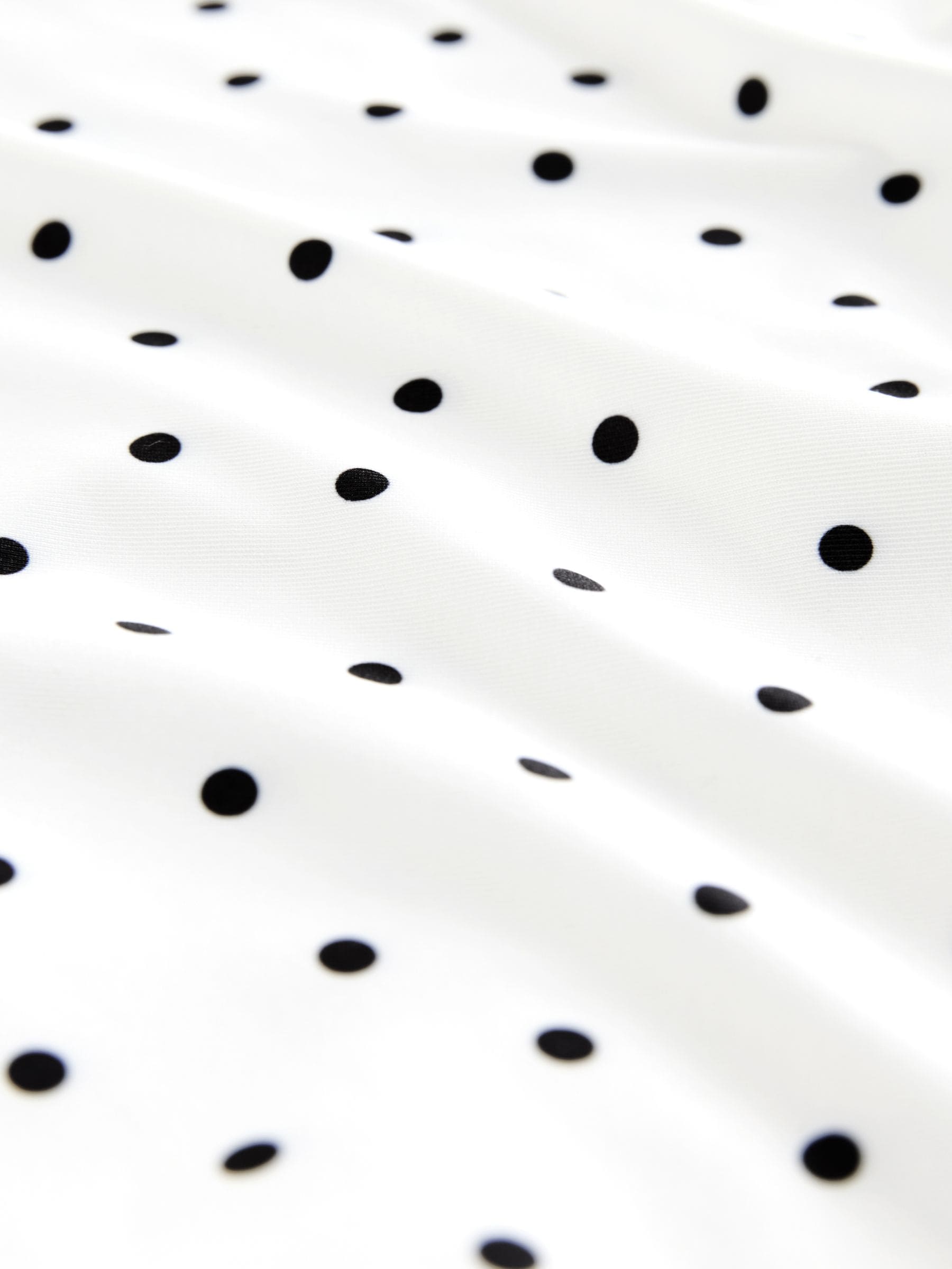 Buy Ecru/Black Polka Dot Soft Touch Slinky Scarf Neck Top from the