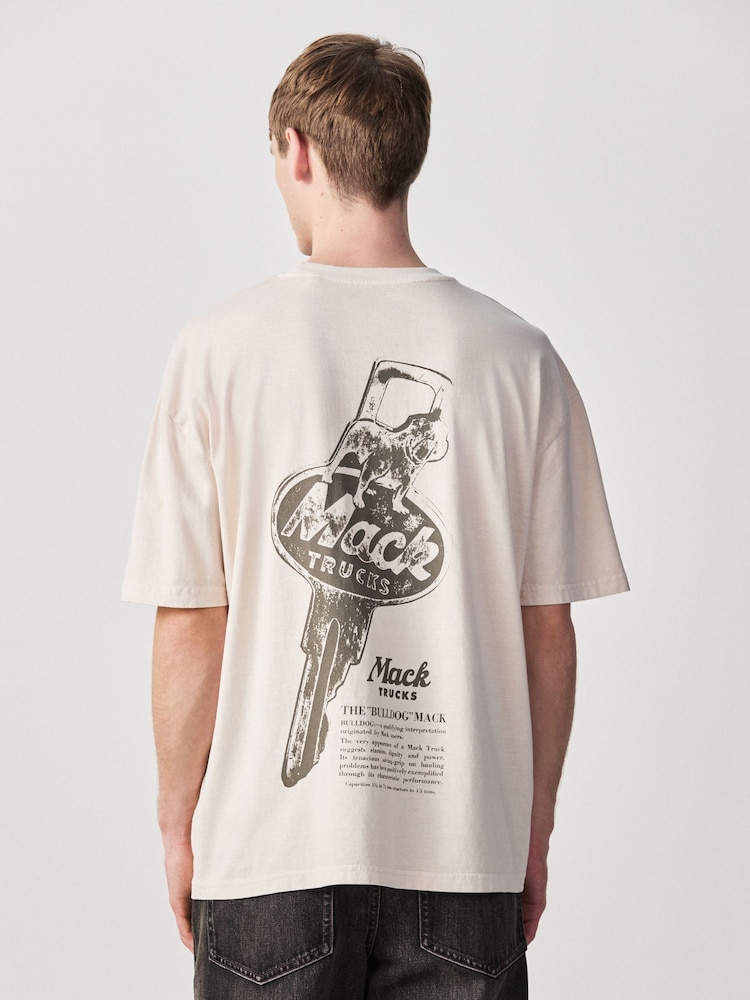 Ecru White Mack Trucks Relaxed Fit T-Shirt - Image 1 of 10