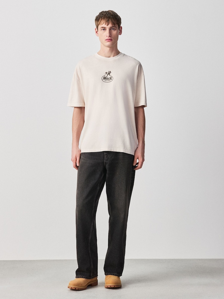 Ecru White Mack Trucks Relaxed Fit T-Shirt - Image 2 of 10