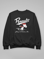 All + Every Black Peanuts Snoopy Gliding Into Christmas Like Sweatshirt - Image 3 of 4