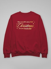 All + Every Red Have Yourself A Merry Little Christmas Lyric Judy Garland Sweatshirt - Image 3 of 4