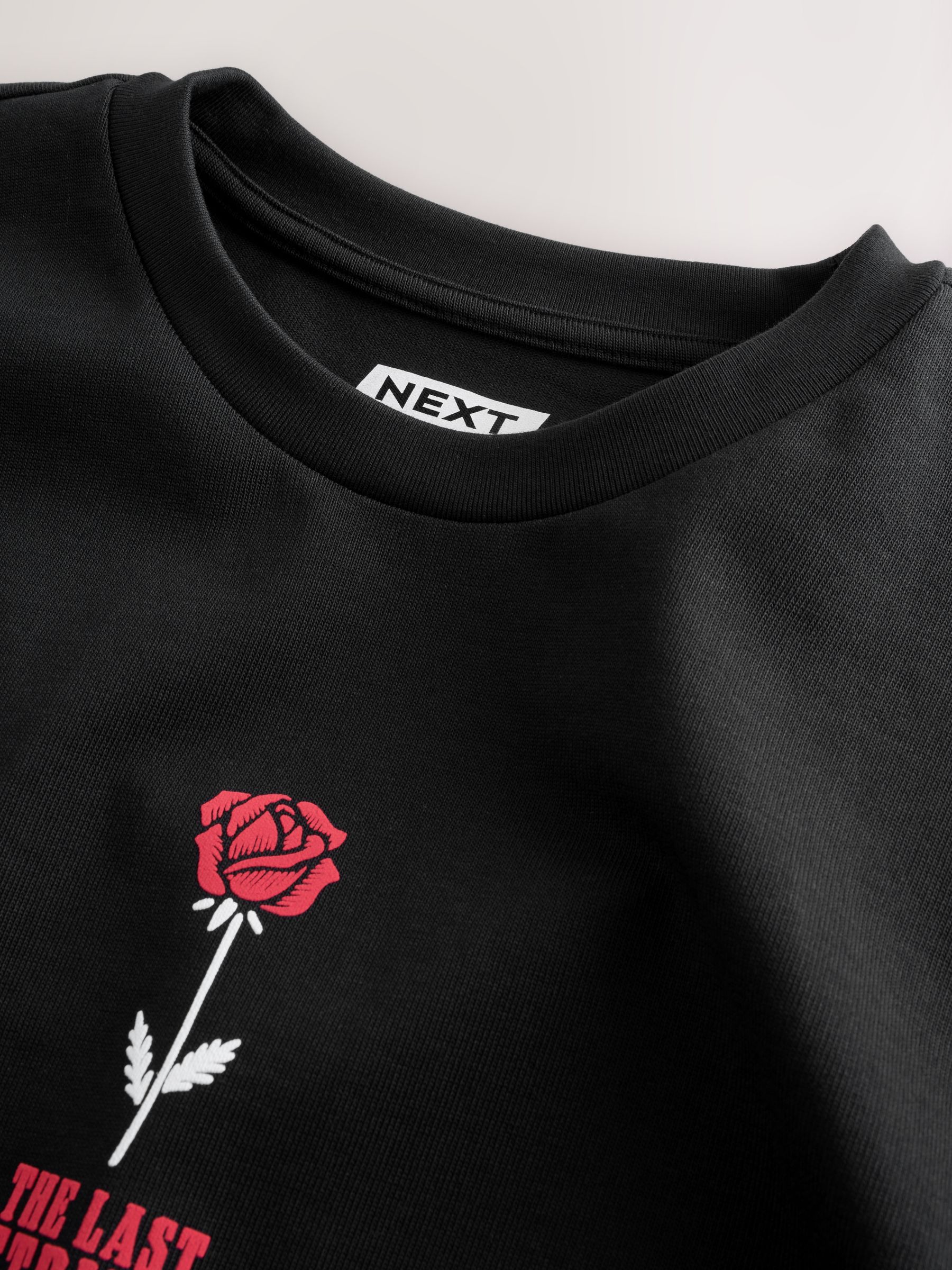 Buy Black Skull Relaxed Fit Graphic Print Heavy Weight T-Shirt 