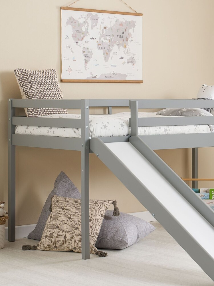 Birlea Grey Frankie Midi Sleeper Bed With Slide - Image 1 of 5