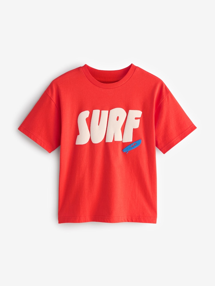 Red Graphic Surf T-Shirt - Image 1 of 1