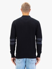 Luke 1977 Dawlish Knitted Black Polo Shirt - Image 2 of 6