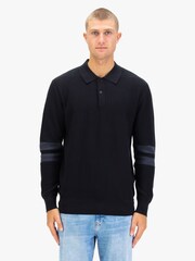 Luke 1977 Dawlish Knitted Black Polo Shirt - Image 3 of 6