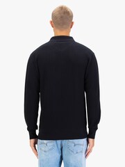 Luke 1977 Lifton Black Quarter Zip Knitted Jumper - Image 2 of 7