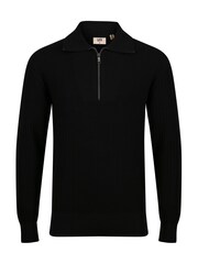 Luke 1977 Lifton Black Quarter Zip Knitted Jumper - Image 5 of 7