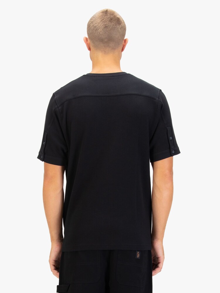 Luke 1977 Ellison Textured Black T-Shirt - Image 2 of 6