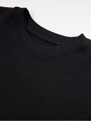 Luke 1977 Ellison Textured Black T-Shirt - Image 6 of 6