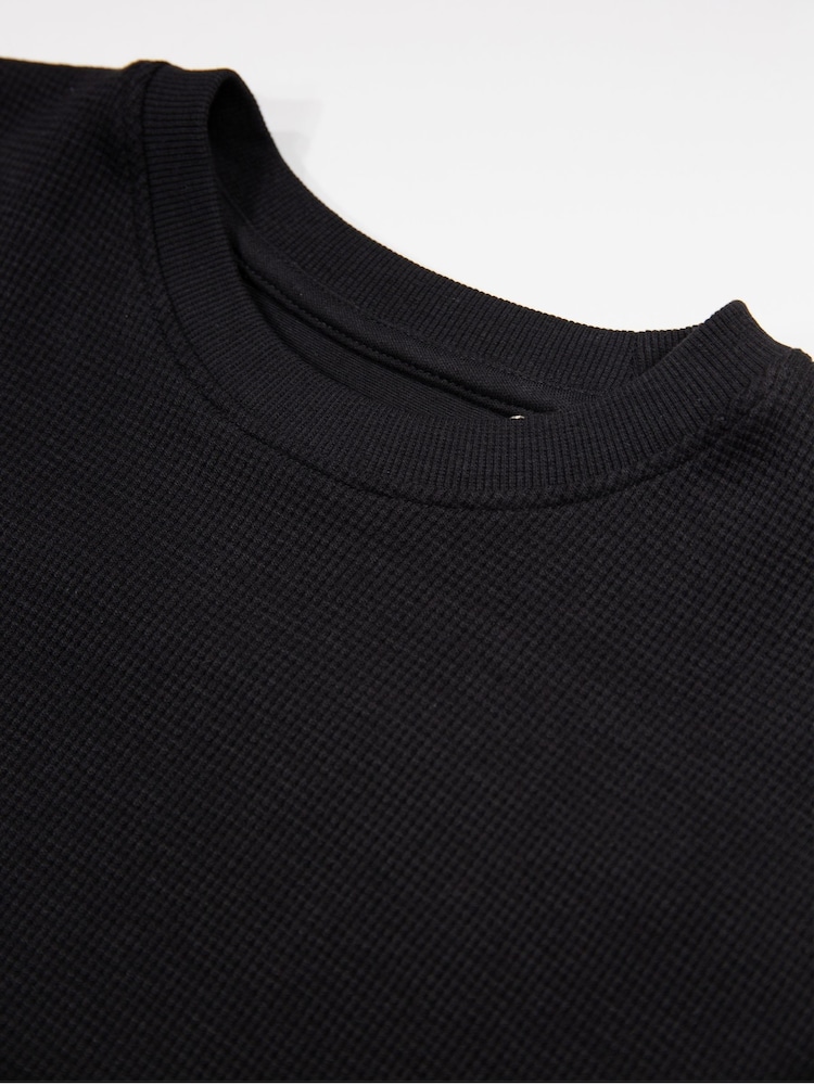 Luke 1977 Ellison Textured Black T-Shirt - Image 6 of 6