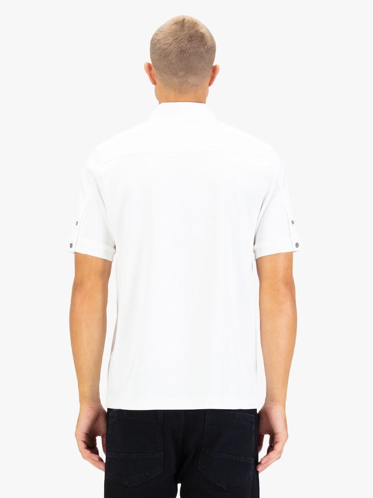 Luke 1977 Penrith Zip Neck Black Polo Shirt - Image 2 of 6