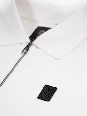 Luke 1977 Penrith Zip Neck Black Polo Shirt - Image 4 of 6