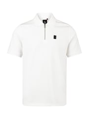 Luke 1977 Penrith Zip Neck Black Polo Shirt - Image 5 of 6