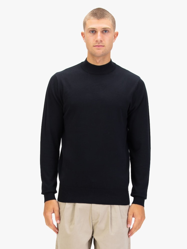 Luke 1977 Jenson 1000 Black Knitted Jumper - Image 1 of 6 Luke 1977 Jenson 1000 Black Knitted Jumper - Image 1 of 6