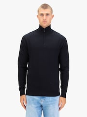 Luke 1977 Jacob 1000 Quarter Zip Knitted Jumper - Image 1 of 6