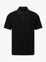 Luke 1977 Penrith Zip Neck Black Polo Shirt - Image 4 of 7