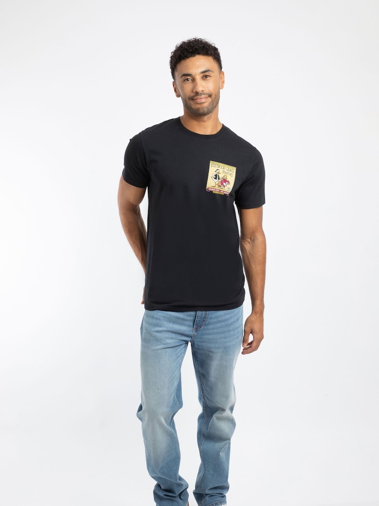 Weird Fish Black Flewmours Back Print Artist T-Shirt - Image 1 of 6 Weird Fish Black Flewmours Back Print Artist T-Shirt - Image 1 of 6