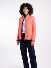 Weird Fish Pink Ariana Full Zip Grid Fleece - Image 3 of 6