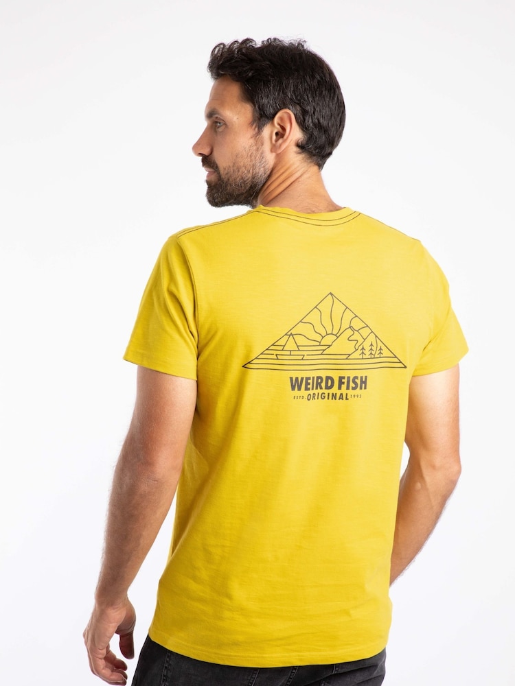Weird Fish Green Pyramid View Back Print Graphic T-Shirt - Image 2 of 6