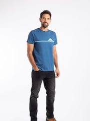 Weird Fish Blue Pyramid Vista Chest Stripe Graphic T-Shirt - Image 3 of 6