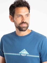 Weird Fish Blue Pyramid Vista Chest Stripe Graphic T-Shirt - Image 4 of 6